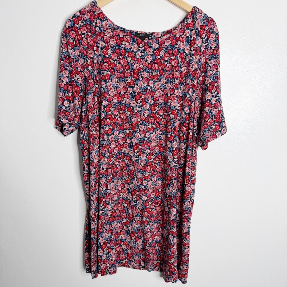 J.‎ Jill Wearever Floral Print Dress Knee Length Multicolor XL Dressy Casual